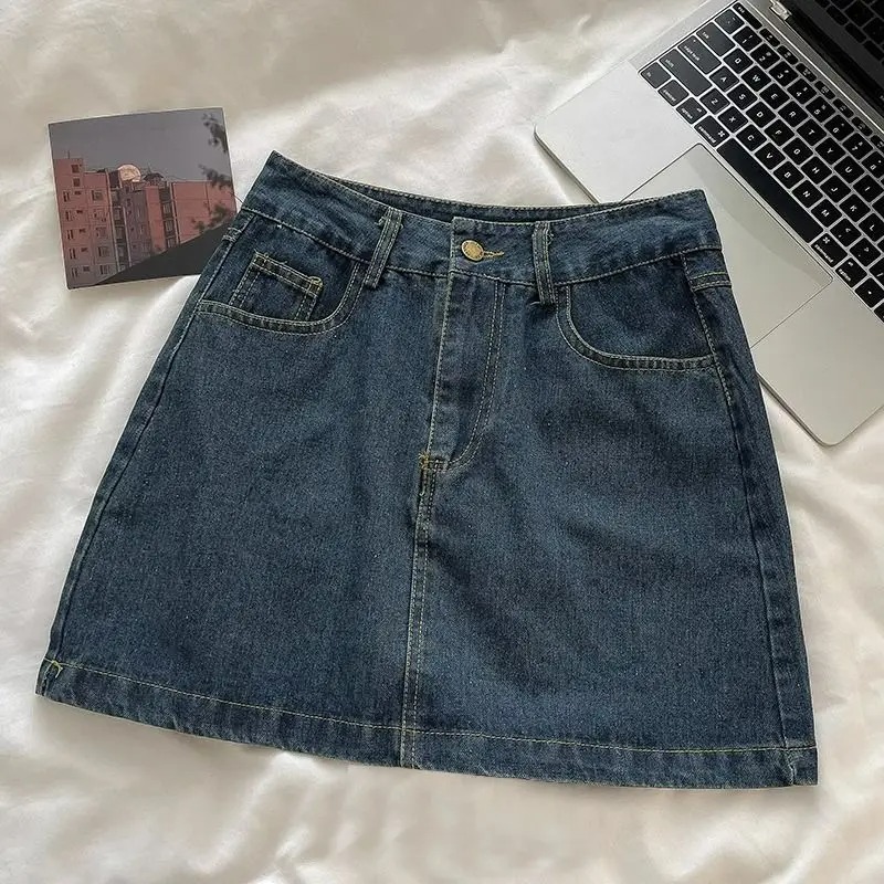 Jackets - Y2K Denim Skirt Set: Vintage Japanese