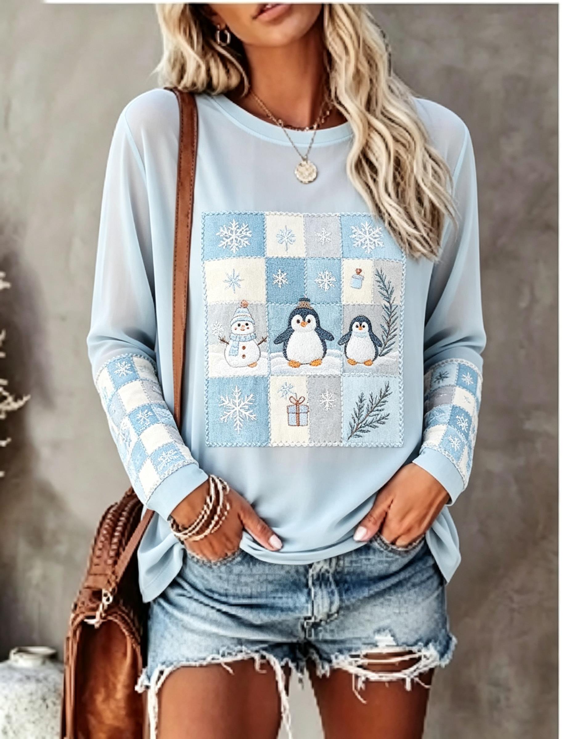 T-Shirts - Women Long Sleeve T Shirt Fox