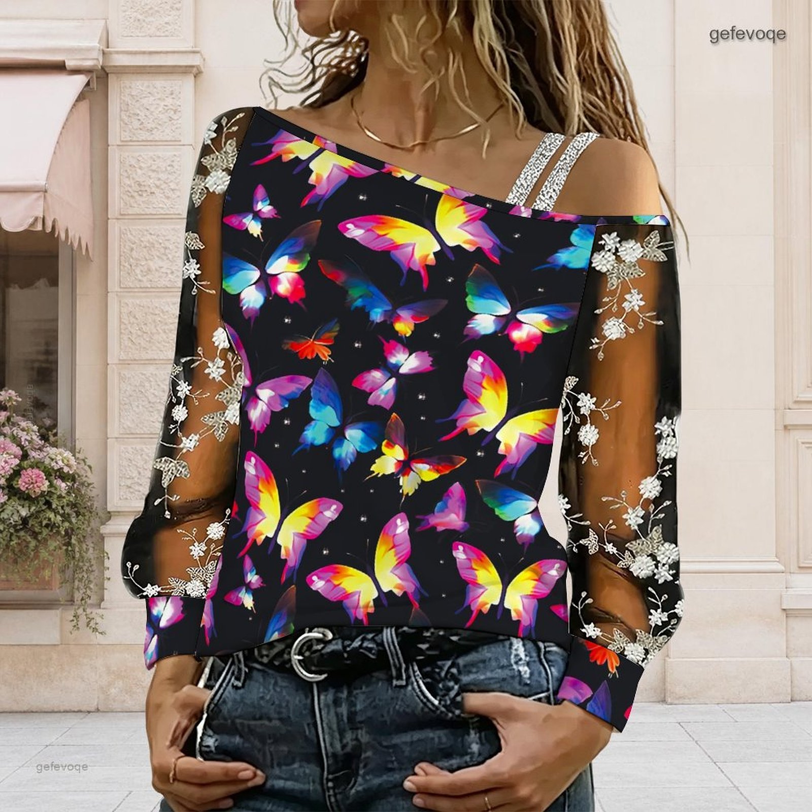 Women Off Shoulder Blouse Asym - đánh giá và giá T-Shirts