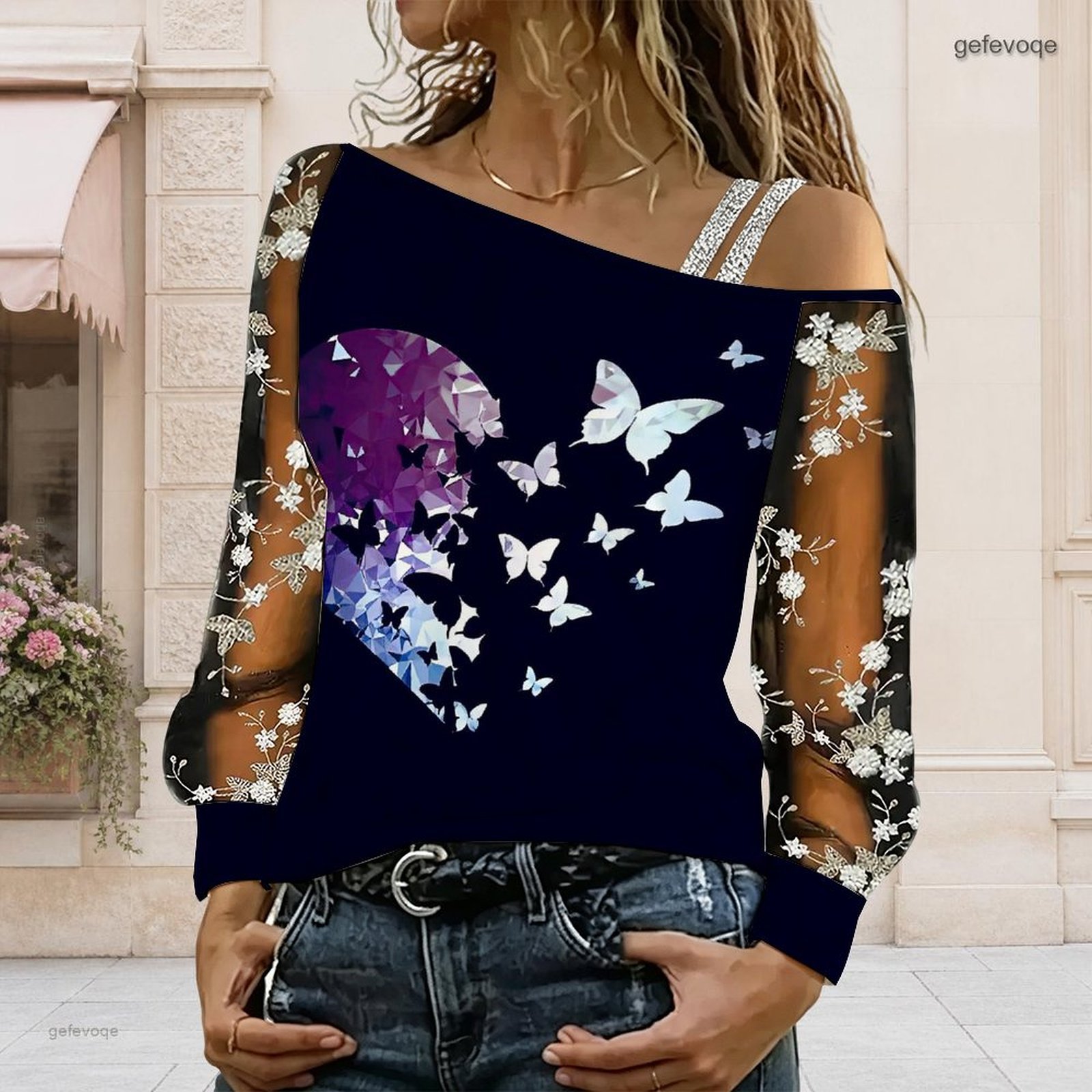 Women Off Shoulder Blouse Asym - đánh giá và giá T-Shirts