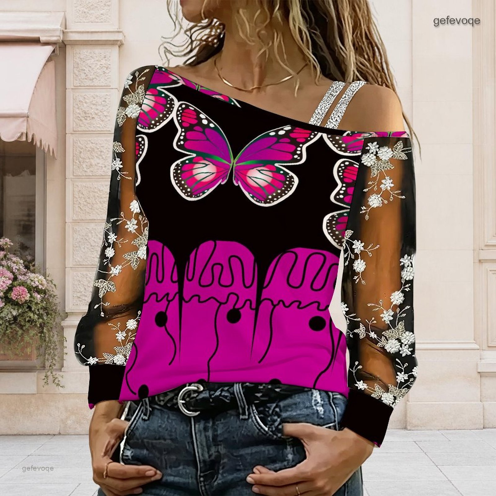 Women Off Shoulder Blouse Asym - đánh giá và giá T-Shirts