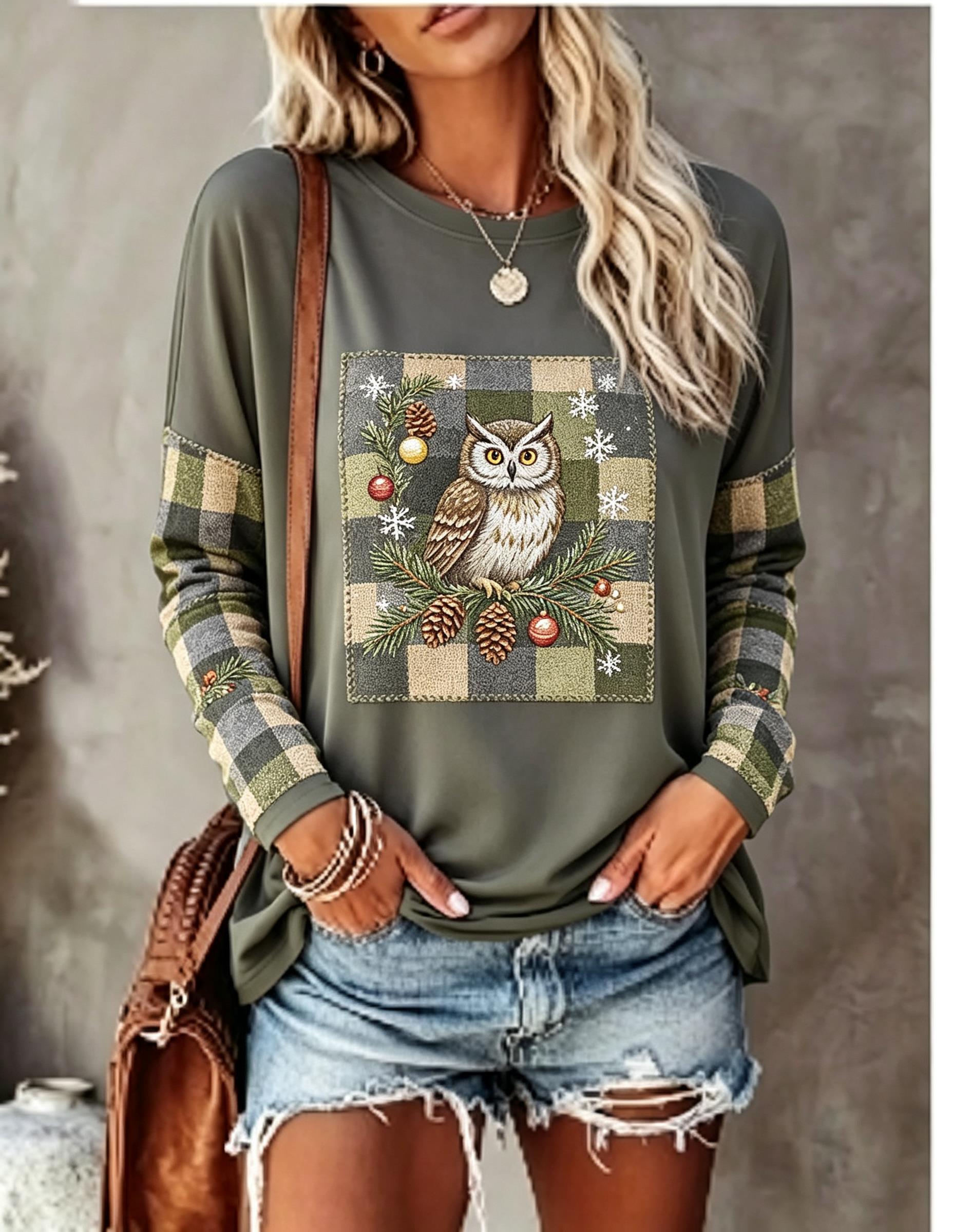 Women Long Sleeve T Shirt Fox  - đánh giá và giá T-Shirts