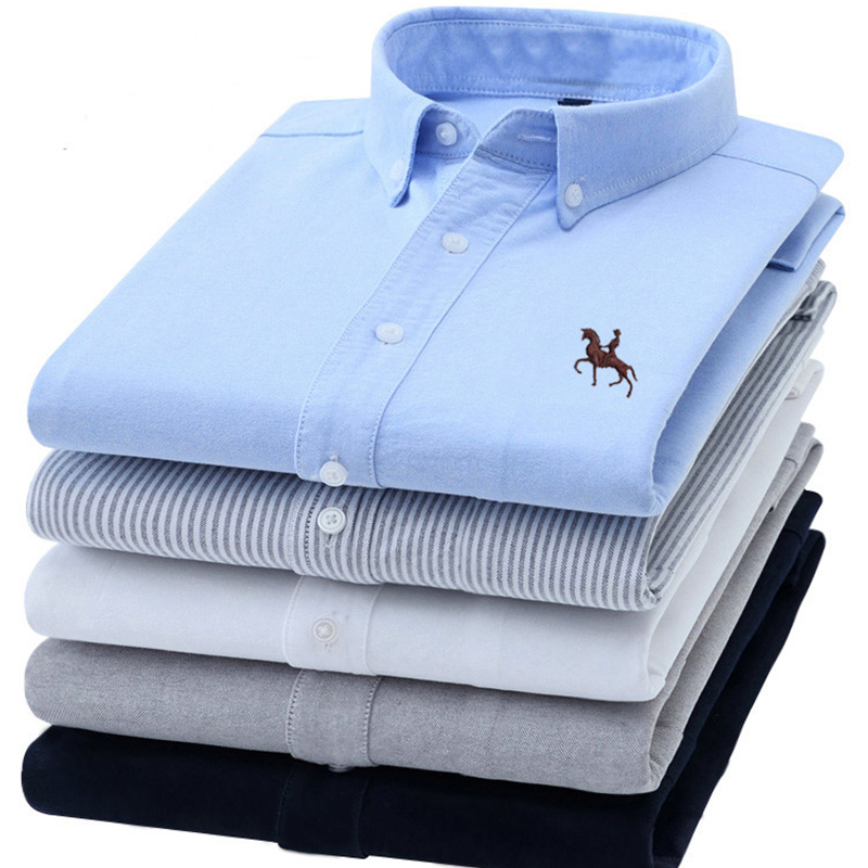 S-6XL Oxford Shirts for Men Lo - đánh giá và giá Oxford Cotton Casual Shirt Business