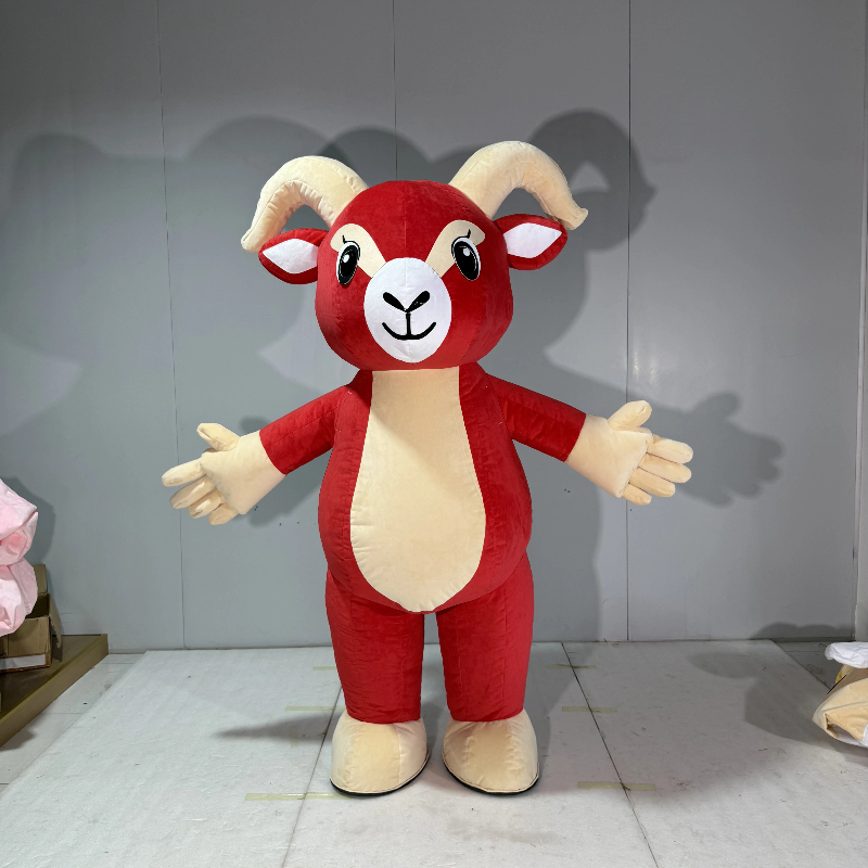 Inflatable Red Goat Mascot Cos - đánh giá và giá Suits