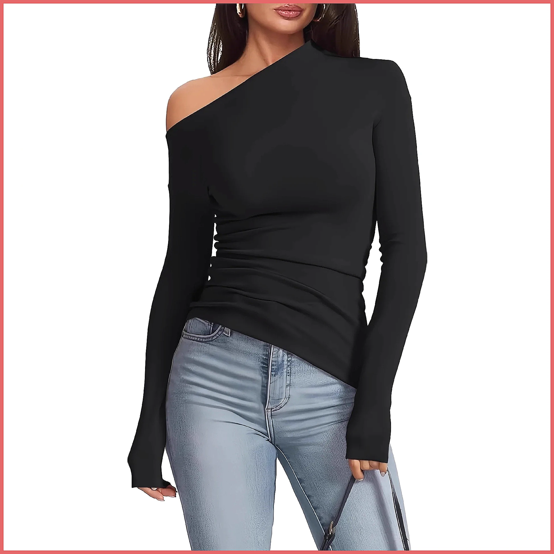 Off-Shoulder Long Sleeve T-Shi - đánh giá và giá Shirts